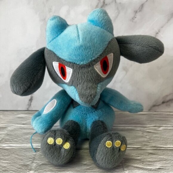 TOMY Pokemon Riolu 7" Plush Stuffed Animal 2016 - Picture 1 of 8